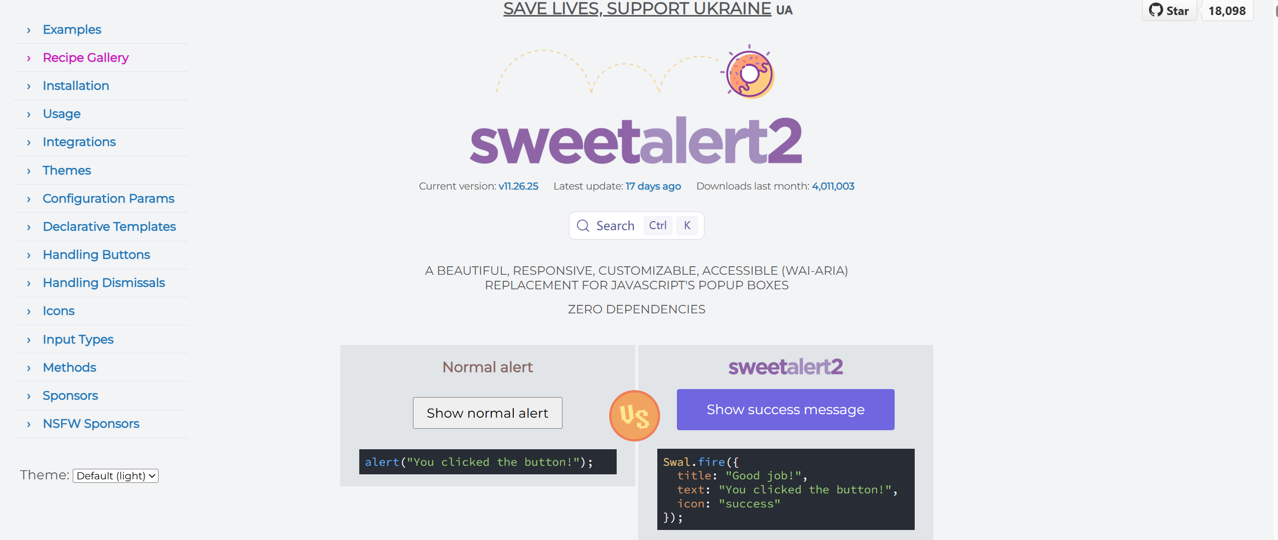 Sweet Alert2